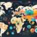 Digital collage showcasing diverse tools used in website visitor tracking, highlighting Leadfeeder alternatives, with visual representations of analytics dashboards and user interfaces arranged creati